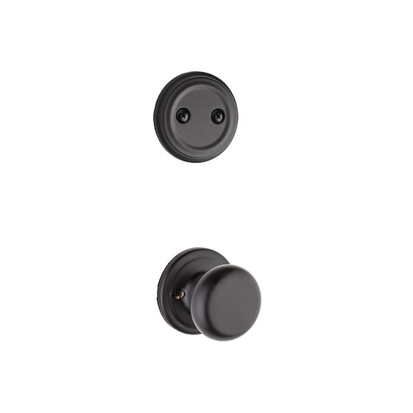 Hancock Knob Interior Dummy Handleset Trim with New Chassis Iron Black Finish