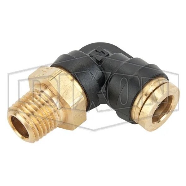 Legris by  Push-In Elbow, 1/8 x 3/16 in Nominal, MNPT x Tube, 250 psi Pressure, Brass, Domestic