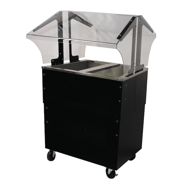 Ice Cooled Portable Food Buffet Table 31-13/16 in.W x 35 in.D x 53 in.H double sided sneeze guard