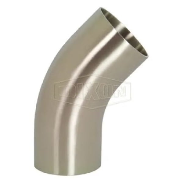 Weld Elbow, 45 deg Elbow, 2 in Nominal, 0.065 in Thickness, 316L SS, Polished, Domestic