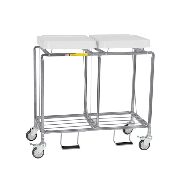 Double "Leakproof" Hamper with Foot Pedal, No Bags