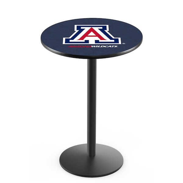42" Blk Wrinkle Arizona Pub Table, 36" dia. Top