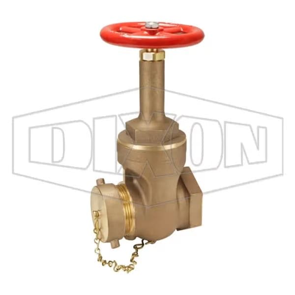 Rising Stem Wedge Disc Gate Valve, 2-1/2 in Nominal, FNPT x Male NH NST End Style, Hand wheel Actuat