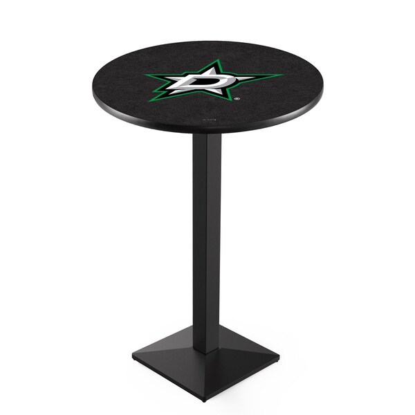 42" Blk Wrinkle Dallas Stars Pub Table, 36" dia. Top