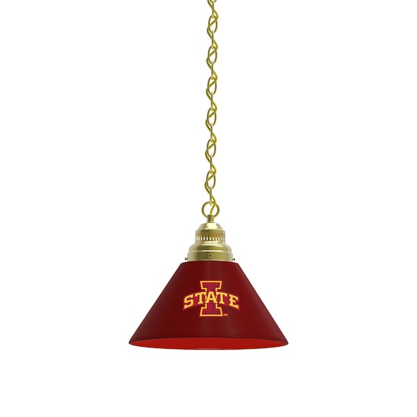 Iowa State Pendant Light, Brass Fixture