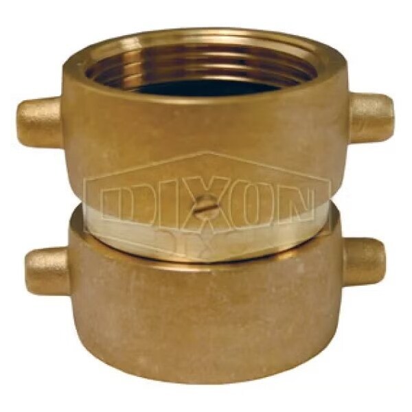 The Right Connection Double Pin Lug Adapter, 2-1/2 in, FNYFD, Cast Brass, Domestic