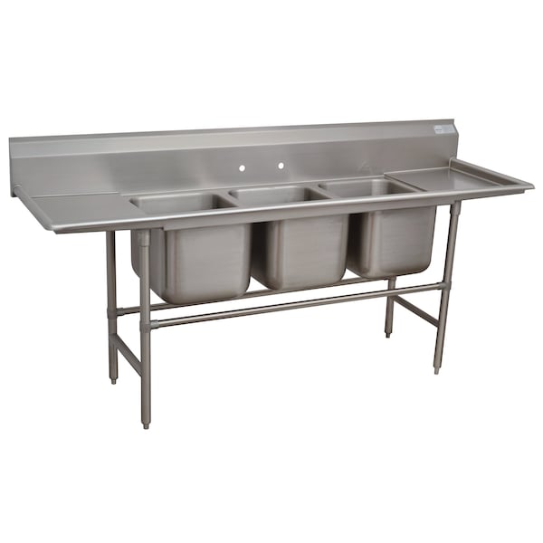 Regaline Sink 3-compartment with left & right-hand drainboards