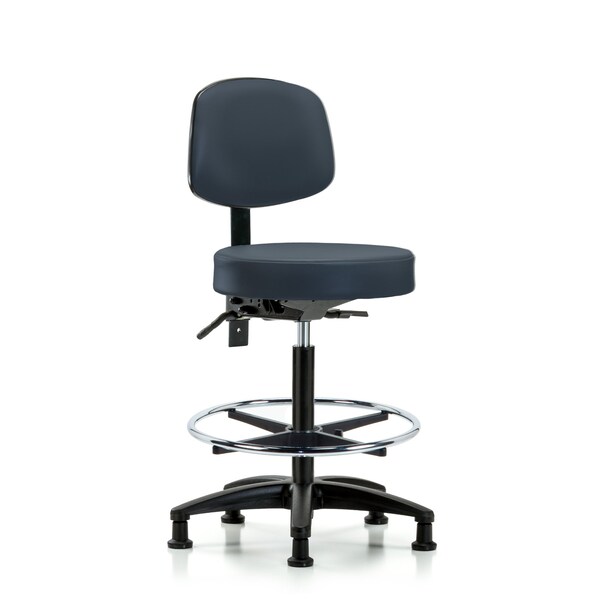 Bench Stool, Hi, Vin, Bk, Tilt, CF, Gld, Nav