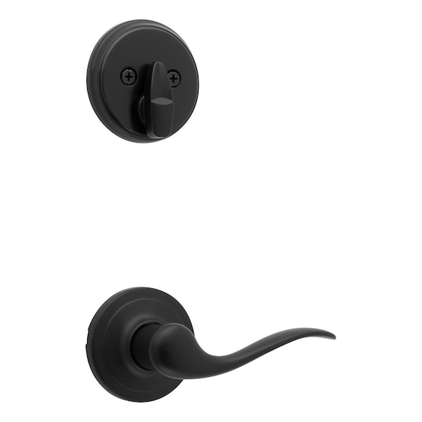 Right Hand Single Cylinder Interior Tustin Lever Trim Matte Black Finish
