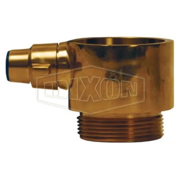The Right Connection Fire Hose Adapter, 2-1/2 in Nominal, FBRIT x MNPT End Style, Brass, Domestic