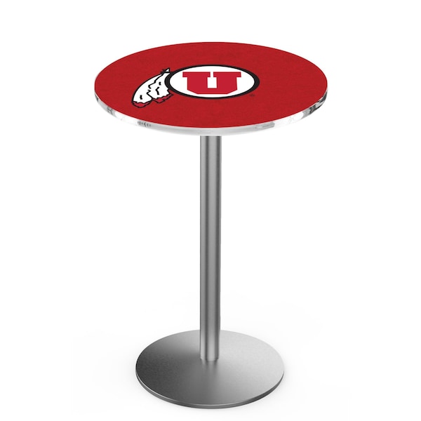 42" Stainless Steel Utah Pub Table, 36" dia. Top