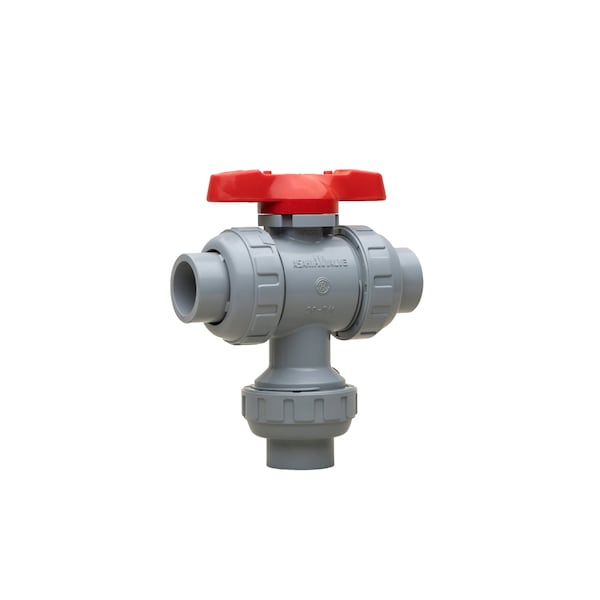 Valve, Multiport Ball, 6", CPVC, EPDM, Sckt