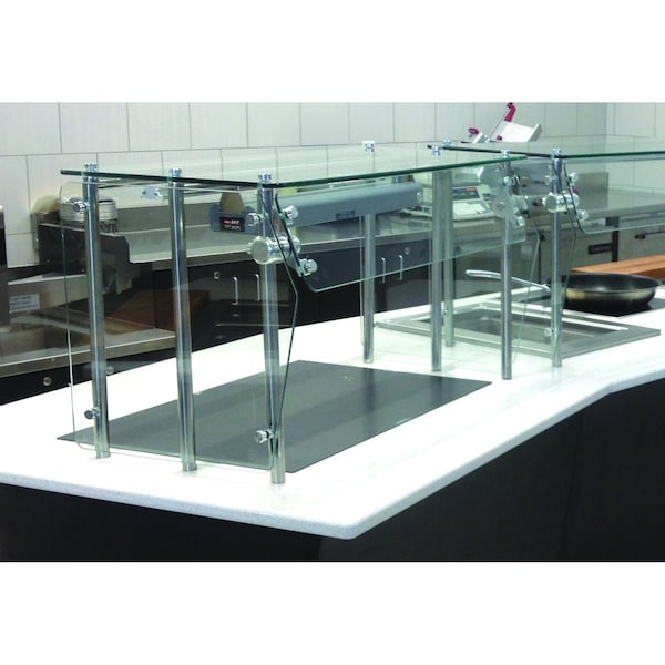Sleek Shield Food Shield self service with adjustable front glass 108 in.W x 15 in.D x 18 in.H