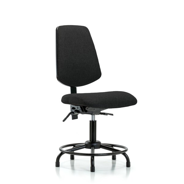 Desk Chair Fab Desk Chair, Med, Bk, RT, Tilt Glds, Blk, No Arms, 19" to 24" Height, Fabric, Black
