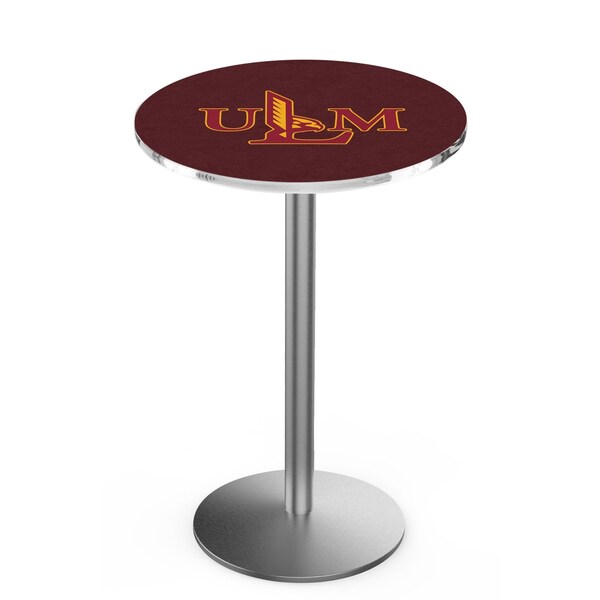42" Stainless Steel Louisiana-Monroe Pub Table, 36" dia. Top
