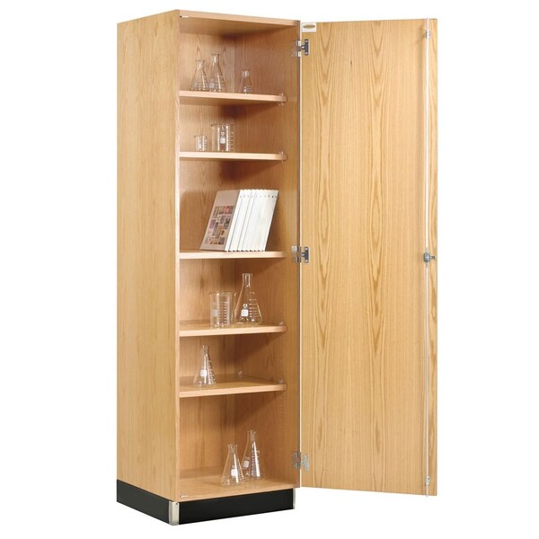 Shelving Storage Cabinet, 84 in H, 36 in W, (2) Fixed, (4) Adjustable Shelves