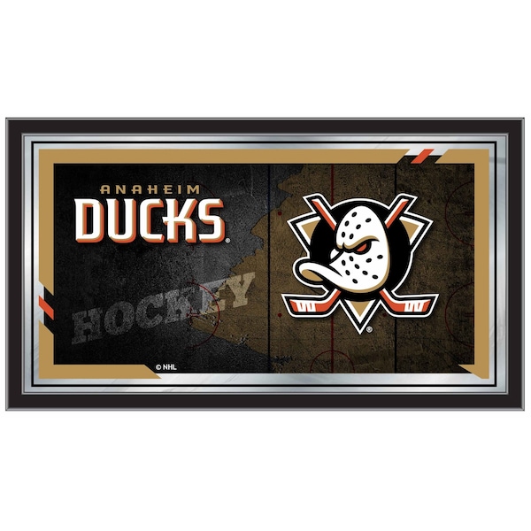 Anaheim Ducks 15" x 26" Hockey Collector Mirror by Holland Bar Stool Company