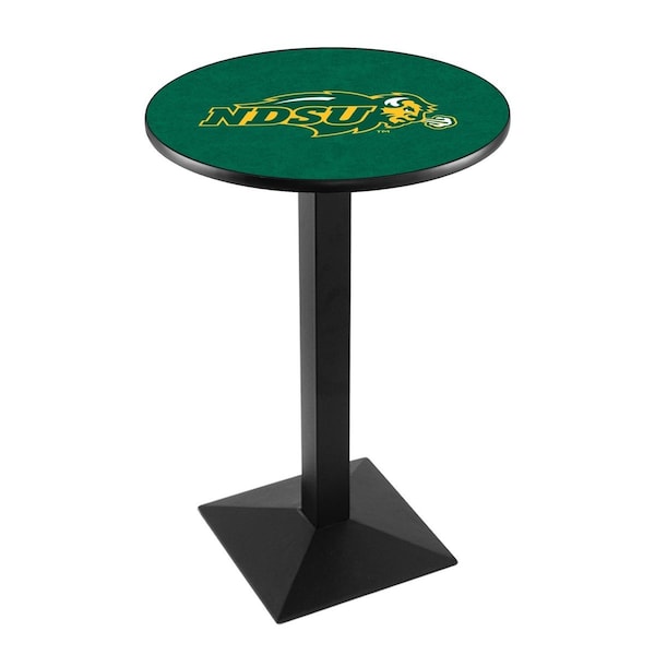 42" Blk Wrinkle North Dakota State Pub Table, 36" dia. Top