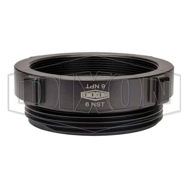 Style N37 Rocker Lug Hydrant Adapter, 6 in, FNPT x Male NST NH Connection, Aluminum, Hardcoat Anod