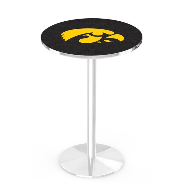 42" Chrome Iowa Pub Table, 36" dia. Top