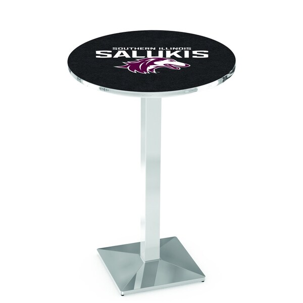 42" Chrome Southern Illinois Pub Table, 36" dia. Top
