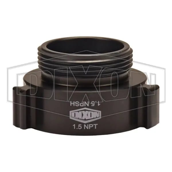 Style N37 Rocker Lug Hydrant Adapter, 1-1/2 in, FNPT x MNPSH, Aluminum, Hardcoat Anodized