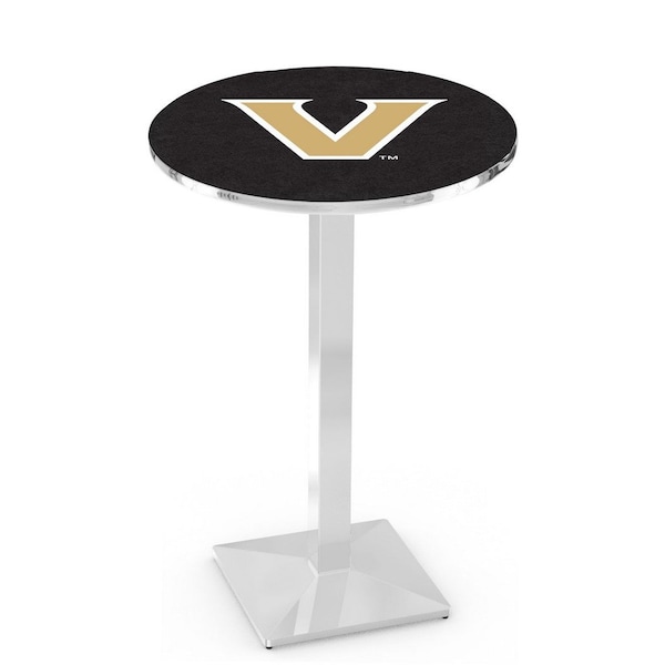 42" Chrome Vanderbilt Pub Table, 36" dia. Top