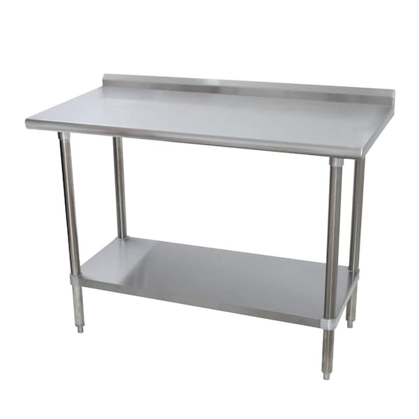 Special Value Work Table 48 in.W x 30 in.D 16 gauge 430 stainless steel top