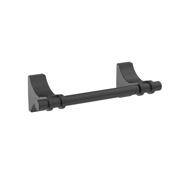 Davenport Matte Black Transitional Pivoting Double Post Toilet Paper Holder