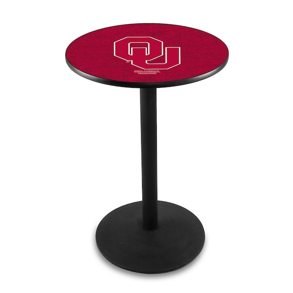 42" Blk Wrinkle Oklahoma Pub Table, 36" dia. Top