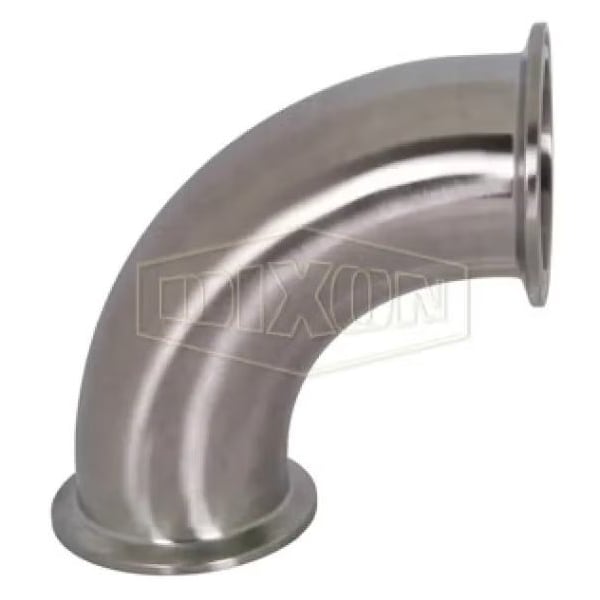90Deg Clamp Elbow, 8 in, 304/304L SS, Domestic