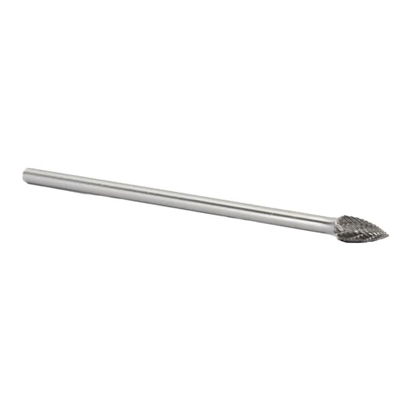 SG-3 3/8" X 3/4" 6" Long Shank Tree Pointed End Carbide Bur 1/4" Shank