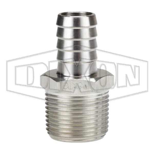 Hose Insert, 3/4 x 5/8 in, MNPT x Hose Barb, 316 SS, Domestic