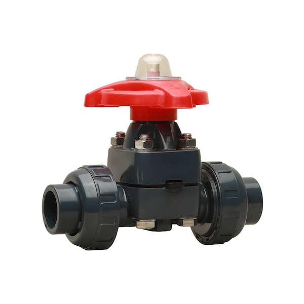 Valve, Diaphrgm, 2", PVC, Sckt, TU