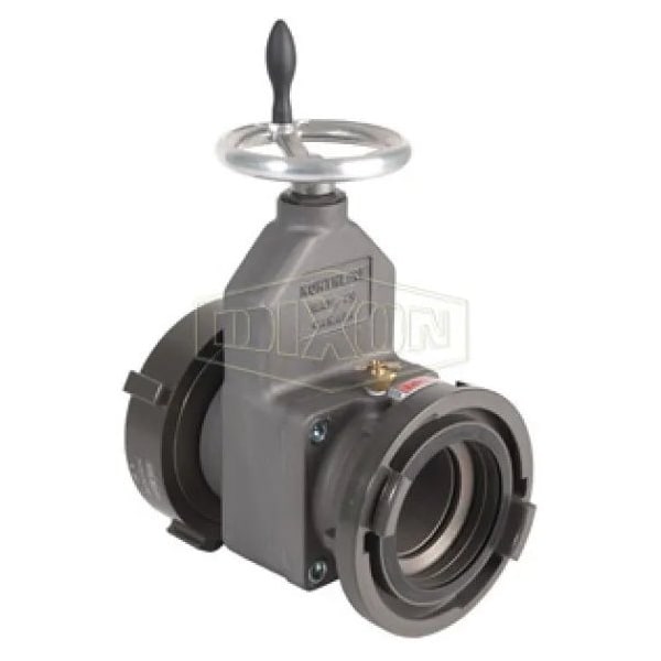 High Strength Large Dia Gate Valve, 5 x 4 in, Storz x FNST, 356-T6 Aluminum Alloy Body