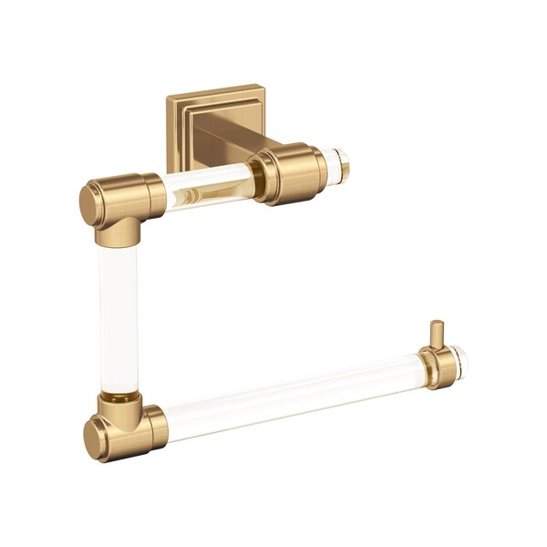 Glacio Clear/Champagne Bronze Contemporary 5-7/16 in 138 mm Length Towel Ring