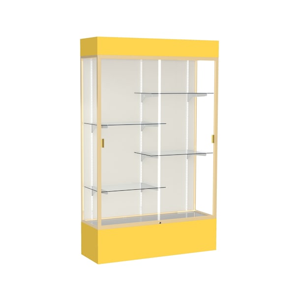 Lighted Floor Display Case 48x80x16, Plaque