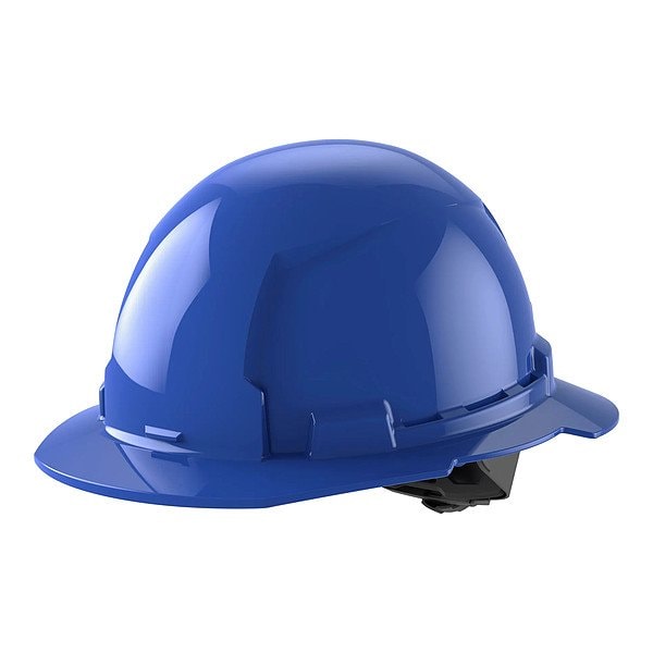 BOLT Blue Full Brim Hard Hat w/4pt Ratcheting Suspension - Type 1, Class E