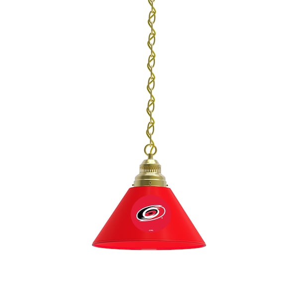 Carolina Hurricanes Pendant Light, Brass Fixture