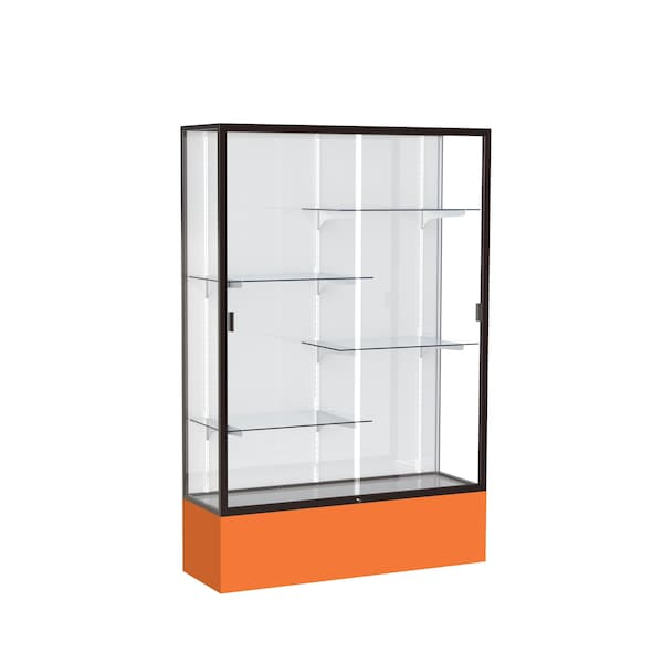 Spirit Floor Display Case 48x72x16, White, Bronze