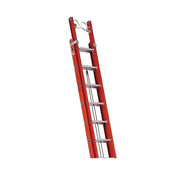 28 ft Fiberglass Extension Ladder, 300 lb Load Capacity