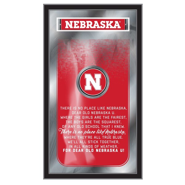 Nebraska 26" x 15" Fight Song Mirror