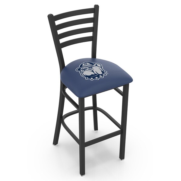25" Blk Wrinkle Georgetown Stationary Counter Stool, Ladder Back