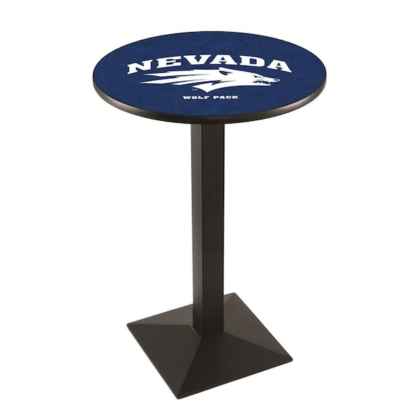 42" Blk Wrinkle Nevada Pub Table, 36" dia. Top
