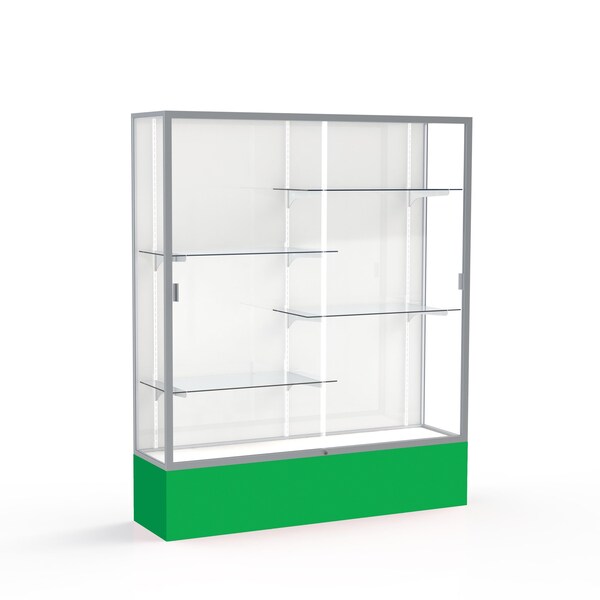 Spirit Floor Display Case 60x72x16, White, Satin