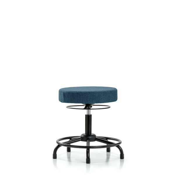 Desk Stool, Fabric, RT, Glides, Blu
