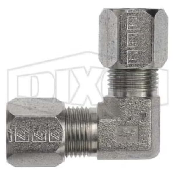 The Right Connection Flareless Bite Union Elbow, 3/4 in Nominal, Male Tube End Style, Steel