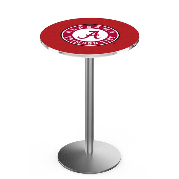 42" Stainless Steel Alabama Pub Table, 36" dia. Top