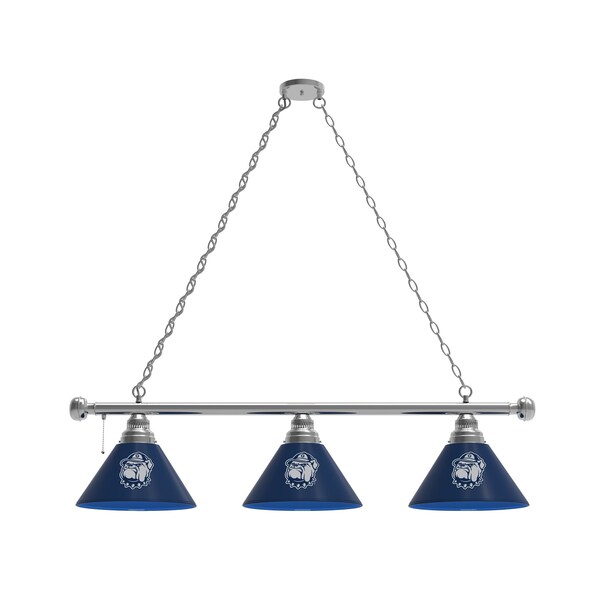 Georgetown 3 Shade Billiard Light, Chrome Fixture
