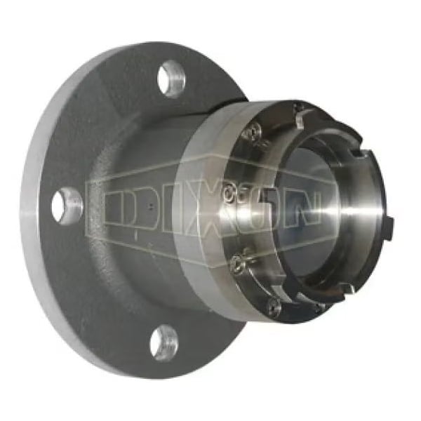 Mann-Tek by  Dry Disconnect Tank Unit Adapter, 2-1/2 in Nominal, Quick Disconnect Coupler x Flange,